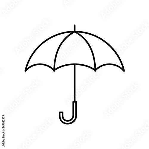 umbrella isolated on white - vector icon