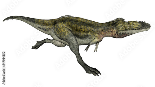 Alioramus dinosaur running - 3D render