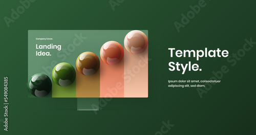 Wallpaper Mural Isolated banner vector design layout. Colorful computer monitor mockup website screen illustration. Torontodigital.ca