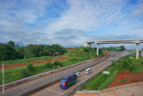 Sadang Interchange highway road, Cipularang Toll Road, Purwakarta, West Java, Indonesia, Asia photo