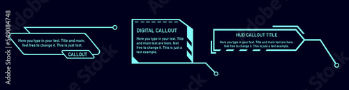 Modern technology banners collection in cyberpunk style. Futuristic tech badges.