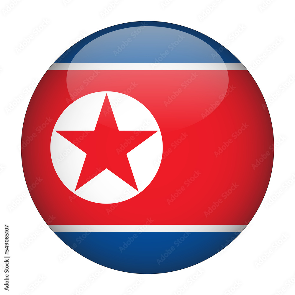 North Korea 3D Rounded Flag with Transparent Background North Korea 3D Rounded Flag with Transparent Background