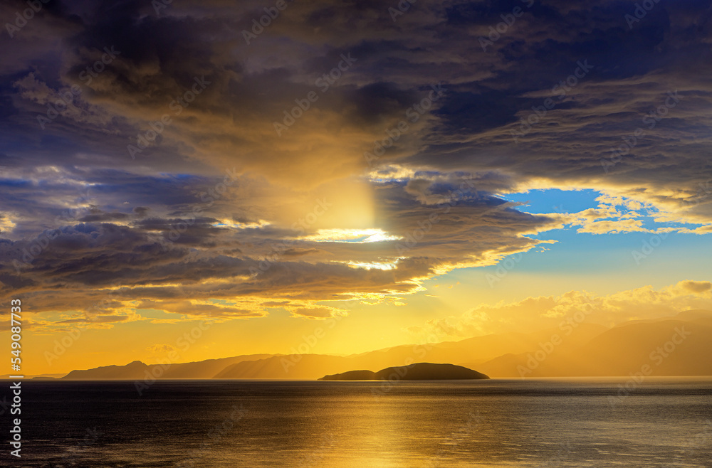 Sunrise over Mirabella bay, Crete Sunrise over Mirabella bay, Crete