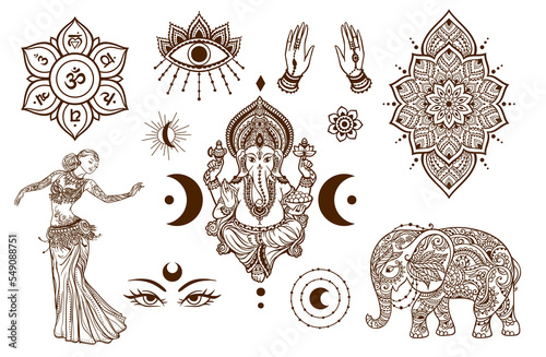 lord Ganesha, Elephant, Dance, Moon, On, Hand.