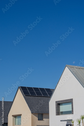Alpine house with solar panels