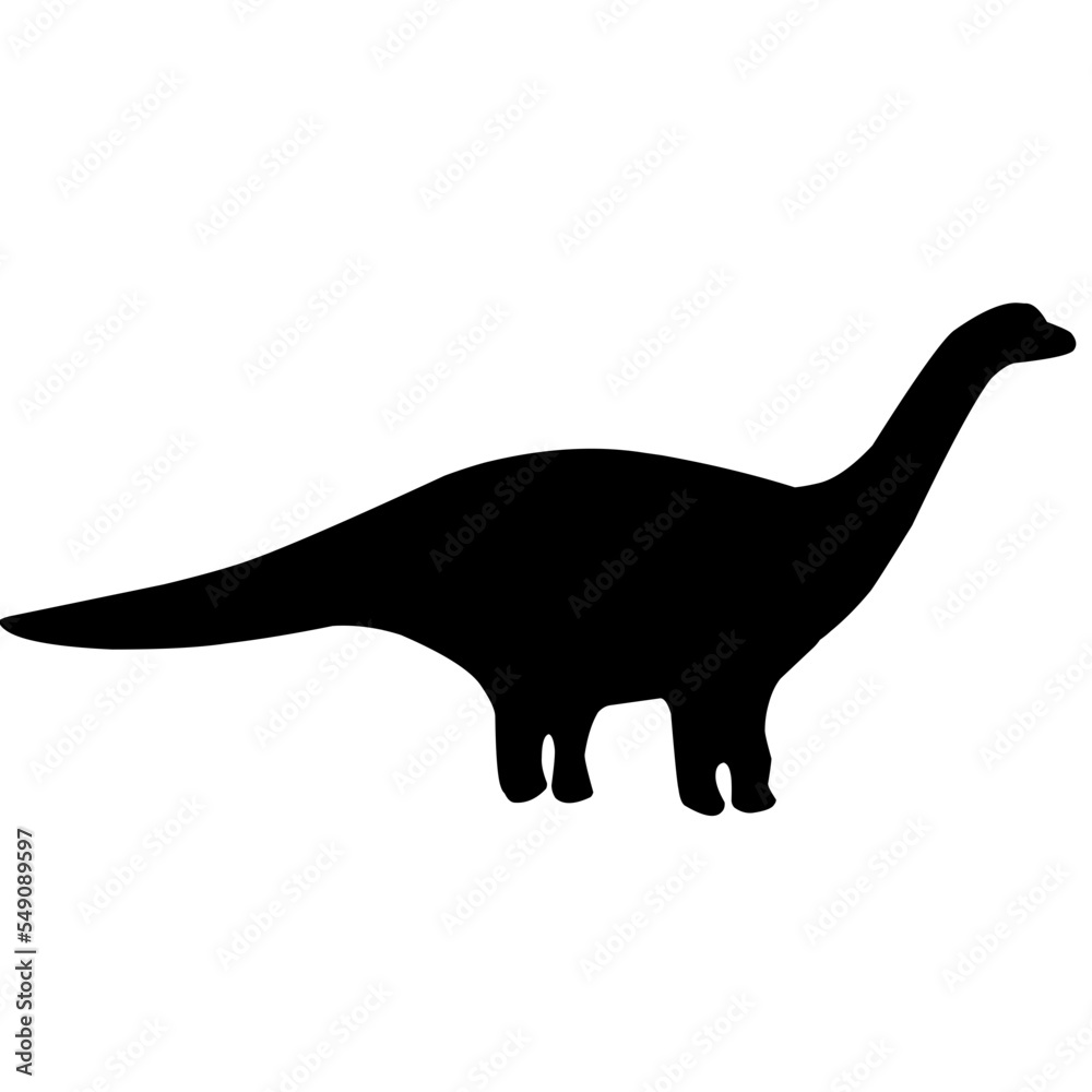 ancient animal with silhouette style ancient animal with silhouette style