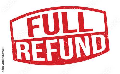Full refund grunge rubber stamp