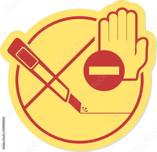 No use cutter to cut indication