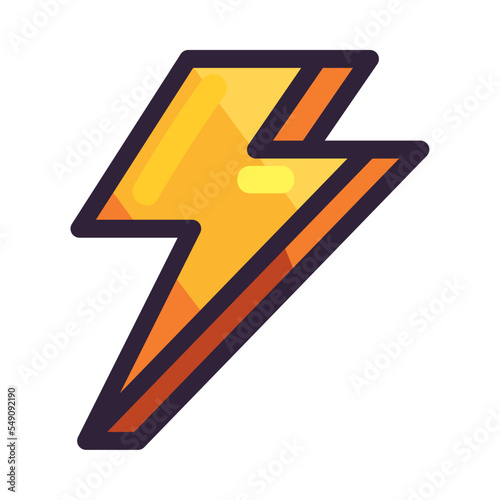 flat lightning design