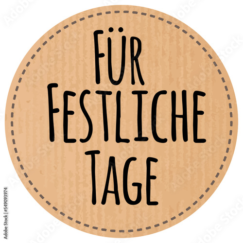 Button Für festliche Tage recyclingpapier zerkratzt