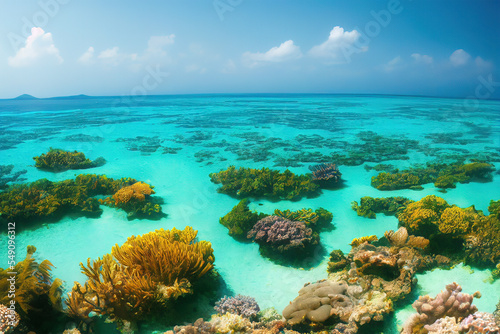 coral reef in the sea © Shades3d