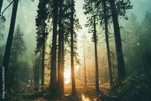 Fototapeta Naklejka Na Ścianę i Meble -  camping in the forest