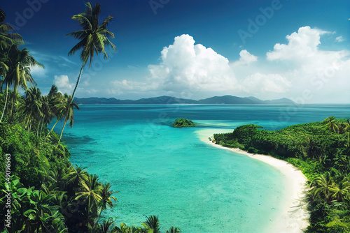 Fototapeta Naklejka Na Ścianę i Meble -  tropical island background
