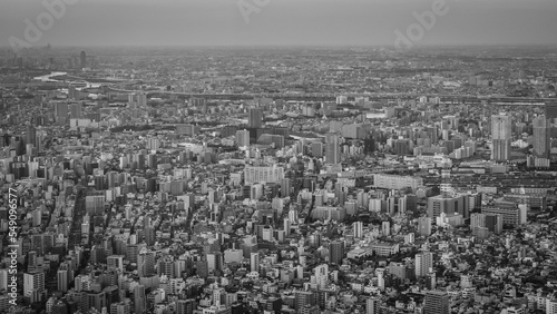 city in black and white