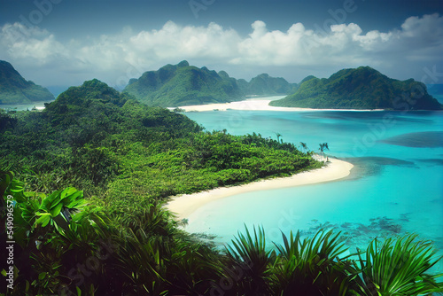tropical island background
 photo