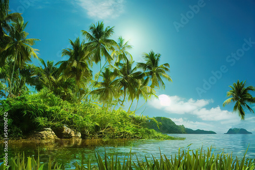 tropical island background
