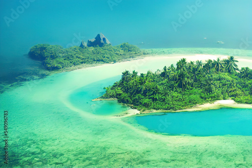 tropical island background  © Shades3d