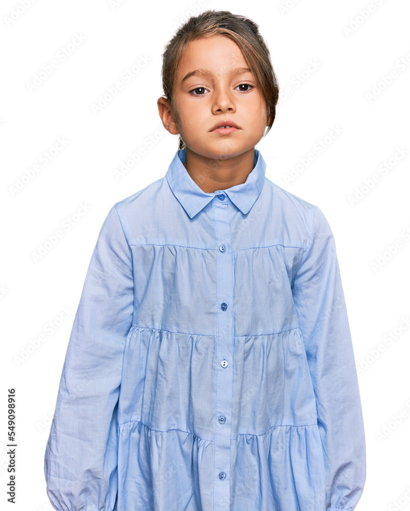 Little beautiful girl wearing casual clothes with serious expression on face. simple and natural looking at the camera. Little beautiful girl wearing casual clothes with serious expression on face. simple and natural looking at the camera.
