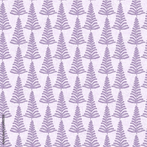 Gender neutral purple botanical foliage seamless raster background. Simple whimsical 2 tone pattern. Kids floral nursery wallpaper or scandi all over print.