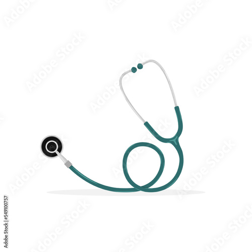 Stethoscope for listening to internal organs. Vector drawing.