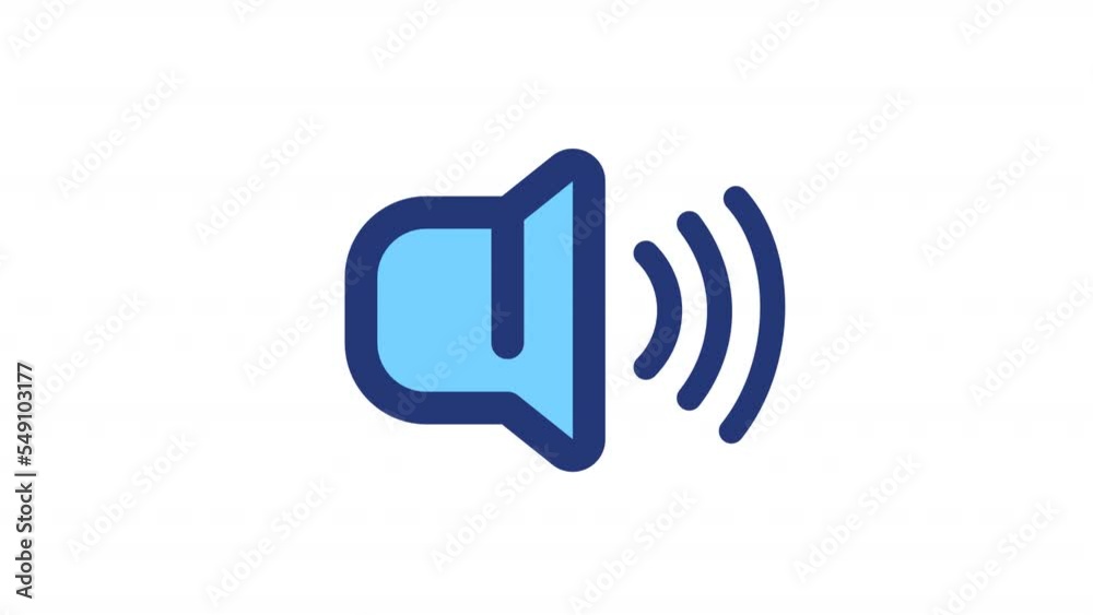 Animated high volume color ui icon. Sound loudness level. Audio control button. Seamless loop HD video with alpha channel on transparent background. Simple filled line RGB pictogram animation Animated high volume color ui icon. Sound loudness level. Audio control button. Seamless loop HD video with alpha channel on transparent background. Simple filled line RGB pictogram animation