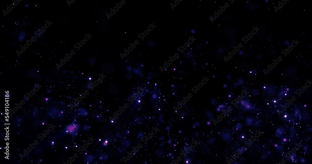Purple and blue beautiful bright glowing shiny star particles flying in the galaxy in space energy magic with blur and bokeh zoom effect. Abstract background, intro Purple and blue beautiful bright glowing shiny star particles flying in the galaxy in space energy magic with blur and bokeh zoom effect. Abstract background, intro