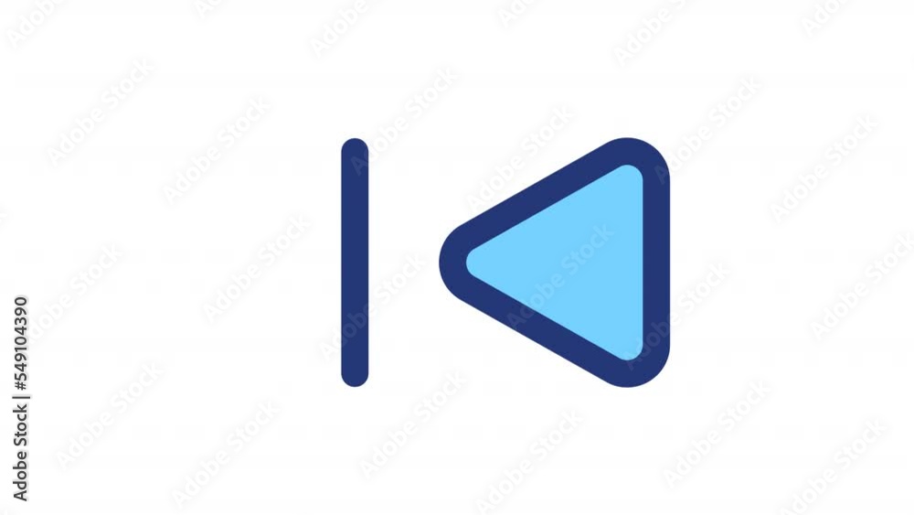 Animated skip to start color ui icon. Multimedia player control. Move to beginning. Seamless loop HD video with alpha channel on transparent background. Simple filled line RGB pictogram animation Animated skip to start color ui icon. Multimedia player control. Move to beginning. Seamless loop HD video with alpha channel on transparent background. Simple filled line RGB pictogram animation