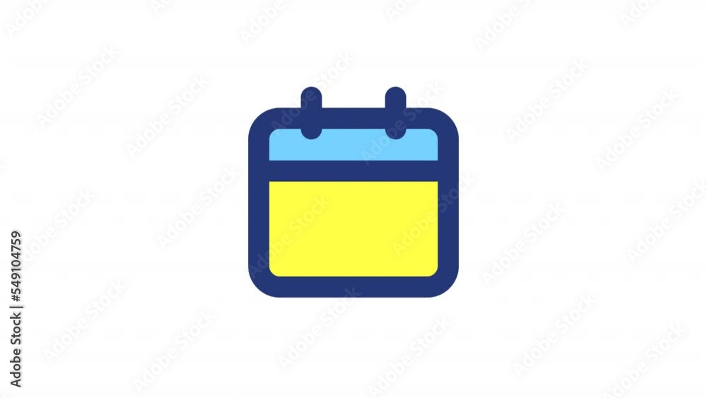 Animated social media color ui icons. Application controls. Digital program. Seamless loop HD video with alpha channel on transparent background. Simple filled line RGB pictogram animation