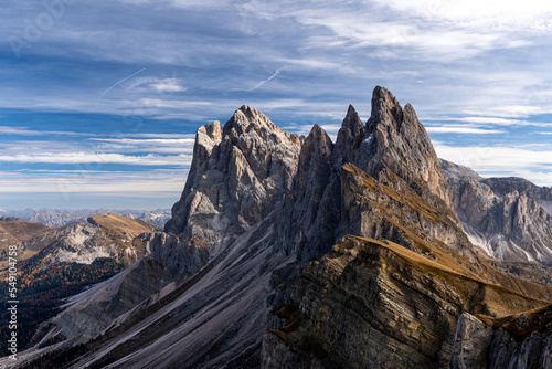 Seceda, Włochy , Dolomity, Tyrol, góry, wschód słońca, zachód słońca photo