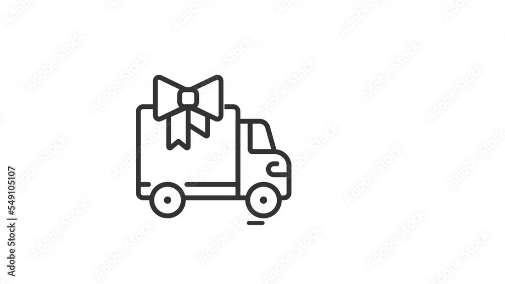Animated free delivery line ui icon. Bonus shipping service. Seamless loop HD video with alpha channel on transparent background. Outline isolated user interface element motion graphic animation Animated free delivery line ui icon. Bonus shipping service. Seamless loop HD video with alpha channel on transparent background. Outline isolated user interface element motion graphic animation