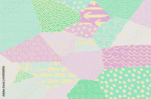 Abstract black strokes, Hand sketched Vector Pattern. Retro abstract pattern in geometric style. Abstract multicolored geometric pattern.	
