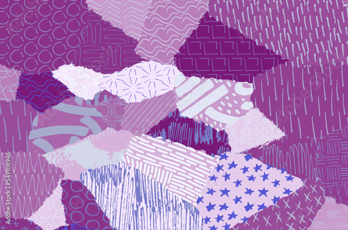 Abstract black strokes, Hand sketched Vector Pattern. Retro abstract pattern in geometric style. Abstract multicolored geometric pattern.	
