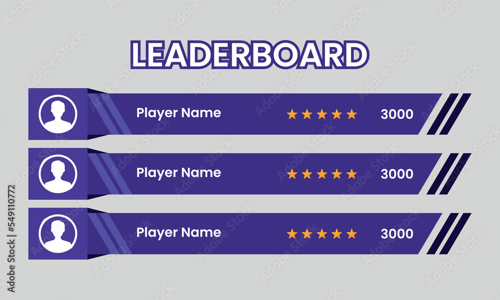 Obraz premium Popular Leaderboard Game Vector, Leaderboard Game