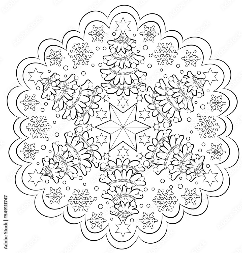 Weihnachts-Mandala: Entspannen, Kreativ Werden und die Festtage Genießen – Ausmalbilder Kostenlos!