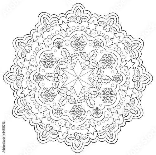Weihnachts Mandala - Vektor-Illustration