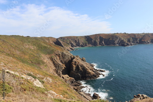 port, sark, sercq, mer, bateau, château, la seigneurie, la coupée