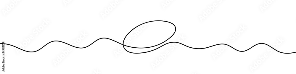 Continuous line drawing of round frame. One line icon of frame. One line drawing background. Vector illustration. Abstract background Continuous line drawing of round frame. One line icon of frame. One line drawing background. Vector illustration. Abstract background