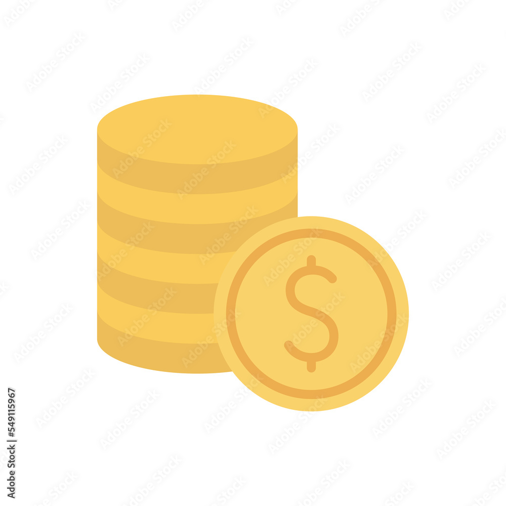 Coins stacks icons. Cash money symbol. Concept of savings and dividends. Coins stacks icons. Cash money symbol. Concept of savings and dividends.
