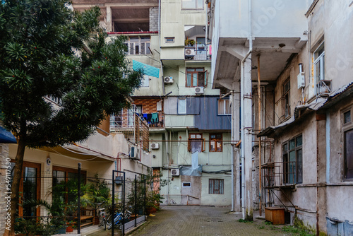 Fototapeta Naklejka Na Ścianę i Meble -  Ghetto, slum district, old housing