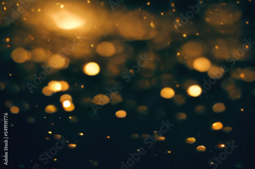 gold christmas holiday new year lights bokeh overlay background