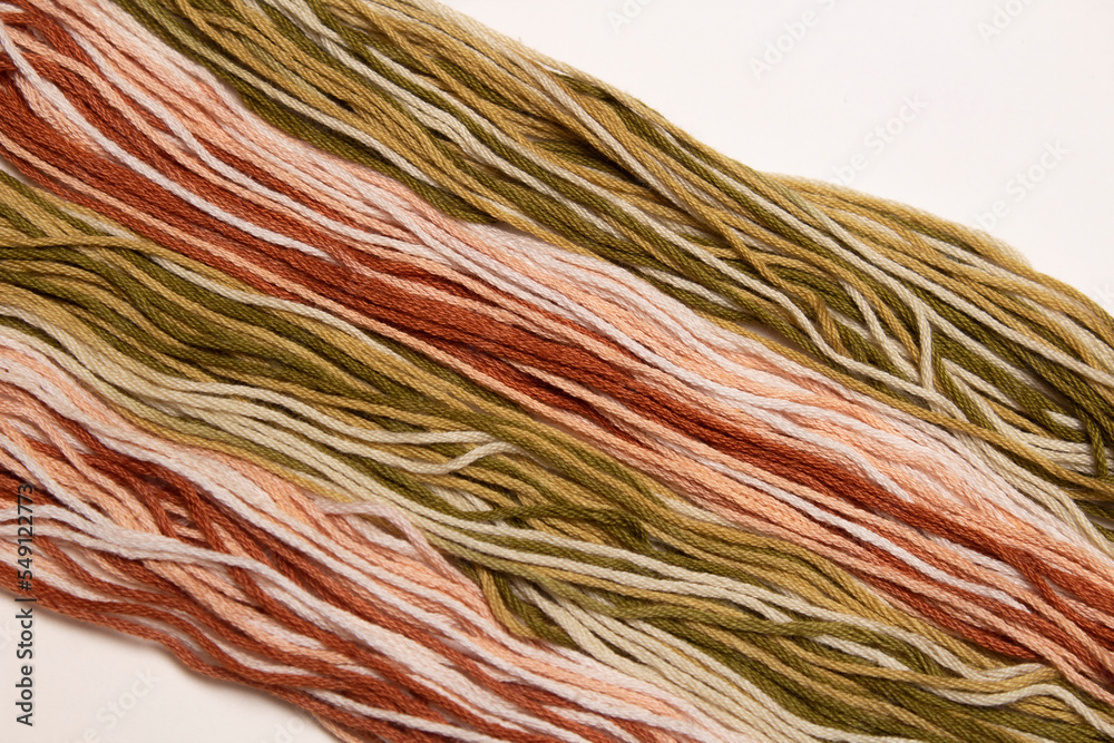 Cotton thread in different colors 