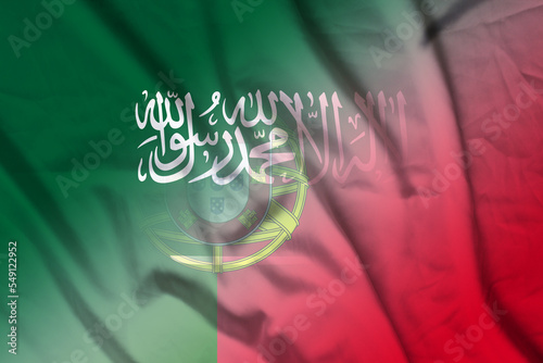 Saudi Arabia and Portugal official flag transborder relations PRT SAU