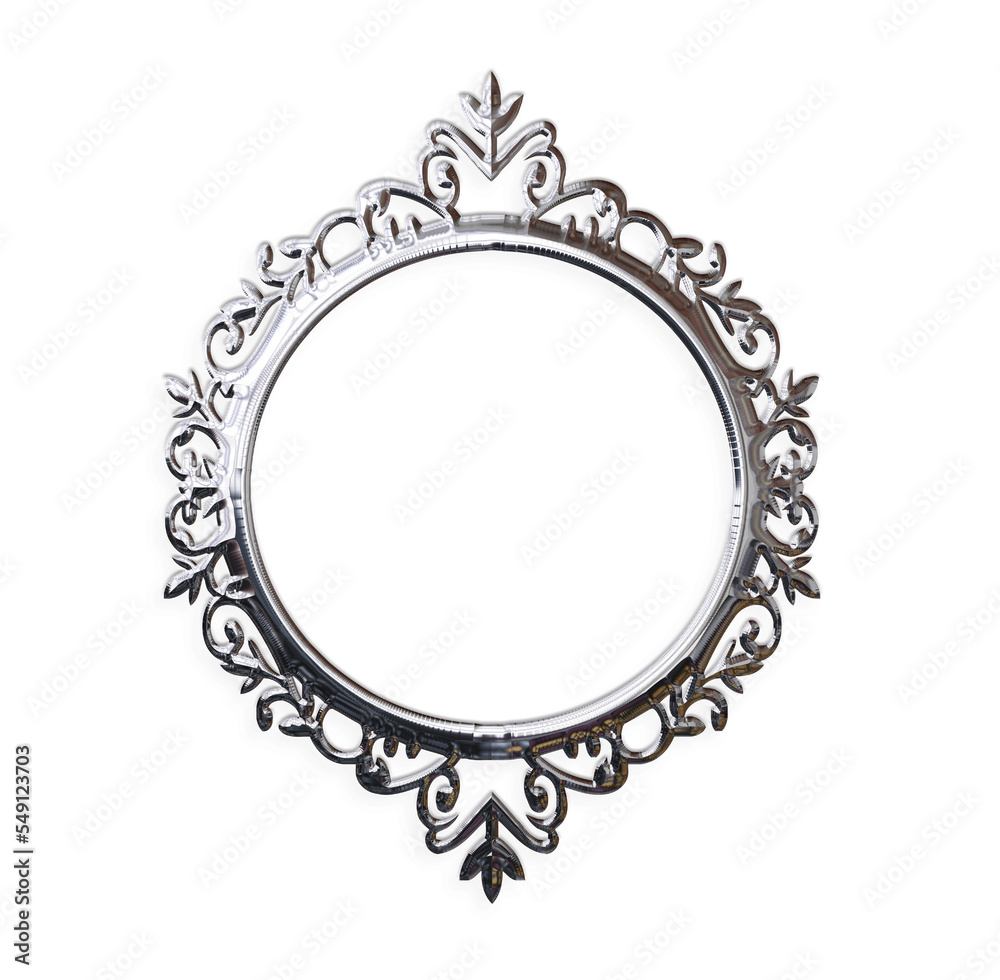 3d illustration, silver decorative 3d illustration, silver decorative