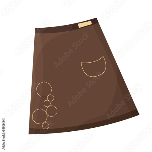 Women skirt autumn winter. Vector illustration.