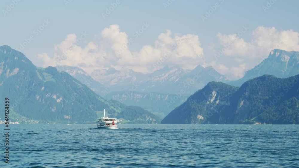 Swiss Alps seen from Lucerne Lake, Switzerland Swiss Alps seen from Lucerne Lake, Switzerland