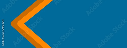 Abstract illustration with orange lines on blue background. Abstract design with blue background.