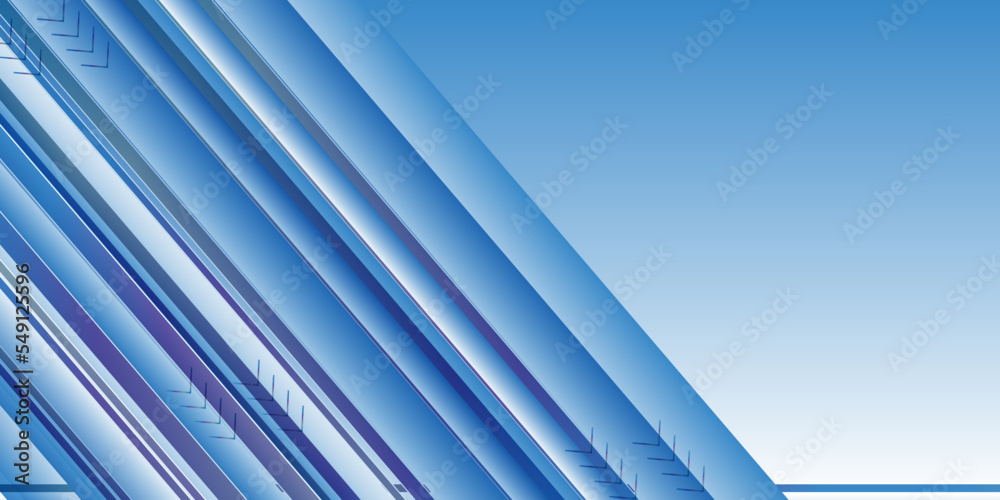 Obraz premium Abstract horizontal lines blue wave design pattern horizontal lines on white background