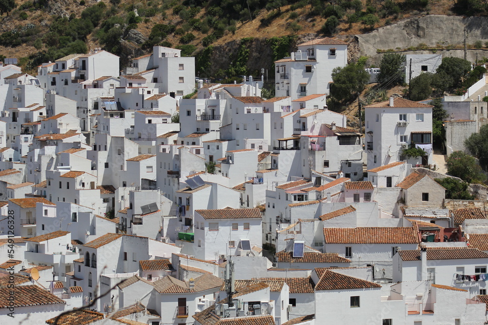 Casares, Andalasia Spain - whitewashed mountainside homes 