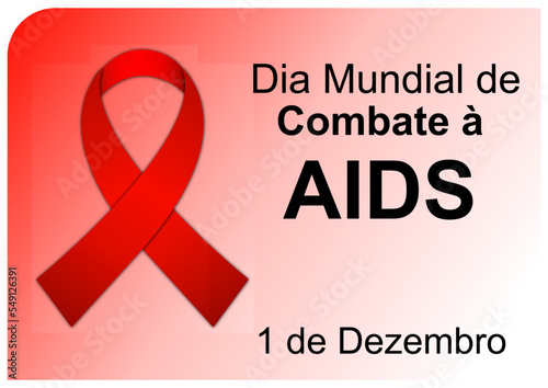 vector illustration, 1 december fight aids