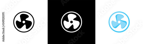 Fan cooler icon. ventilator symbol. propeller signs, vector illustration